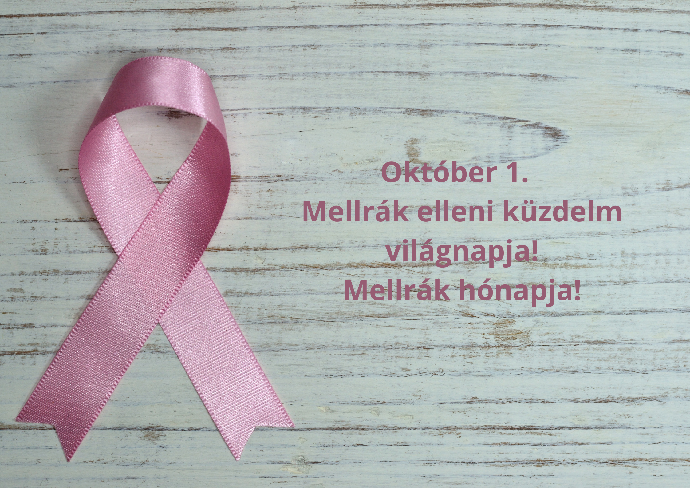 Október 1. a mellrák elleni küzdelem világnapja! Mellrák Hónapja!